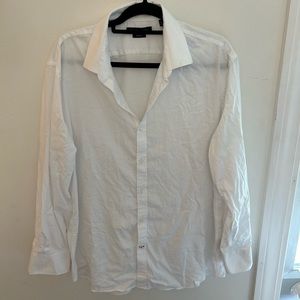 Tommy Hilfiger White Slim Fit Button Up Shirt
